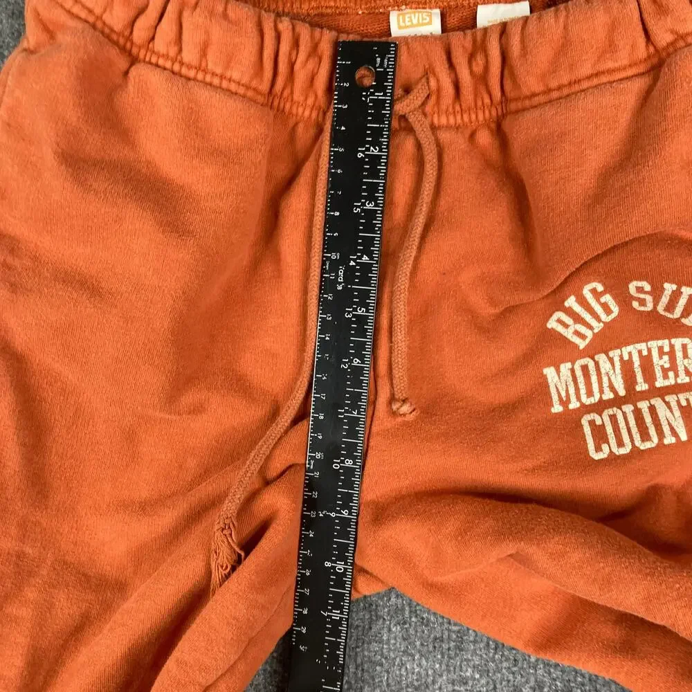 Levi's Gold Tab‎ Sweatpants Womens Size XS Orange Big Sur Monterey Graphic Logo